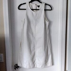 J Crew Jeans White Denim Sleeveless Dress